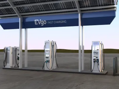 Electric EVgo Fast Charging Station  3D model
