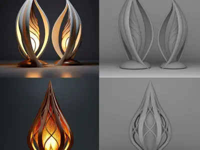 3D Luxury Lamp Models 3D print model
