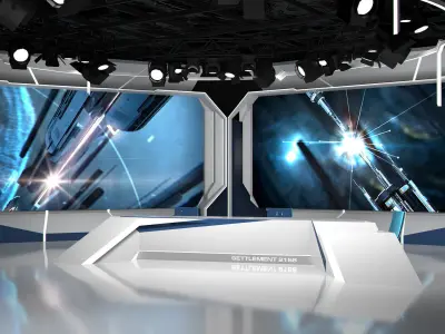 Virtual Studio 25 PBR Low-poly 3D model