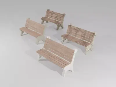Street bench 3D model