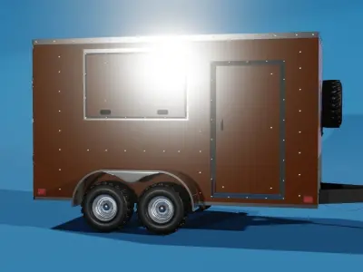 Photorealistic 3D model of van Low-poly 3D model