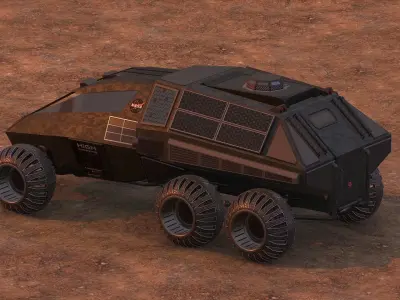 NASA exploration rover Low-poly 3D model