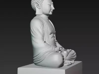 Buddha Statue 3D Model For Print 3D print model
