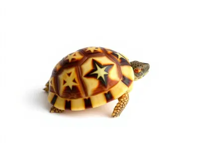 Indian Star Tortoise Realistic Shell model pack Low-poly 3D model
