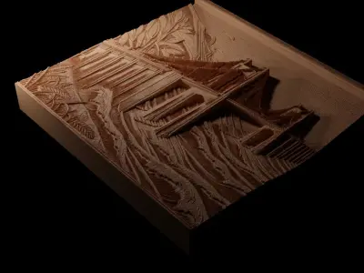 Golden Gate Bridge CNC 3d Print High Relief Sand Casting 3D print model