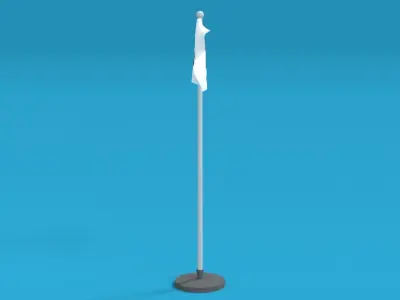 Low Poly Seamless Animated Japan Flag Low-poly 3D model