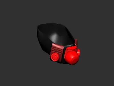 helmet high poly sculpt 3d printable  3D model 5