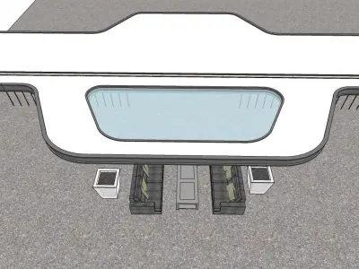 Entrance dropline shading area 3d model 3D model