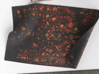 Oriental carpet pack Low-poly 3D model