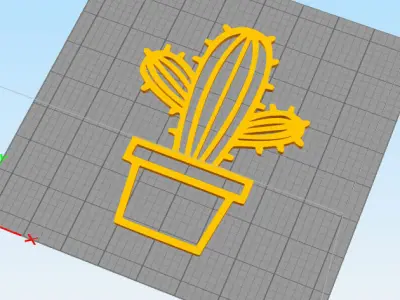CACTUS POTS FOR WALL DECORATION 3D print model