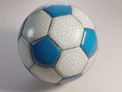 Realistic Soccer Ball Low Poly Game Ready Model Low-poly 3D model