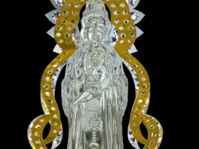 Bodhisattva Quan Yin pendant 3D 3D print model