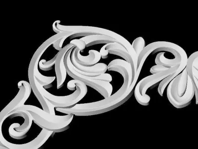 Central decor ornament for furniture 3D model 497