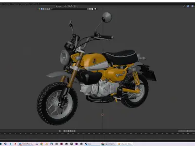 2800 Honda Monkey125 Motorcycle 3D model 3D model
