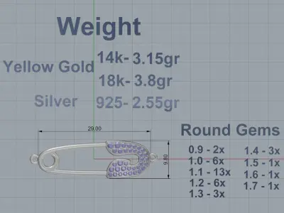 Pin Pendant 3D print model