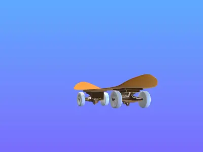 Low poly Scateboard Low-poly 3D model