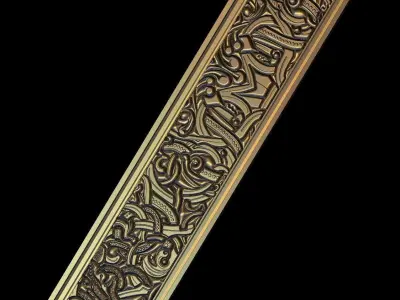 Decorative basorelief with picture frame for CNC 3D Router 3D print model