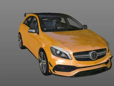 Mercedes Amg A-45 3D Model Midpoly Game 3D model