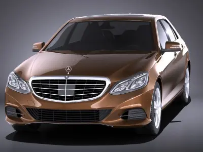 Mercedes E-Class sedan 2015 VRAY 3D model