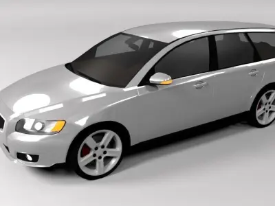 VOLVO V50 LOWPOLY Low-poly 3D model
