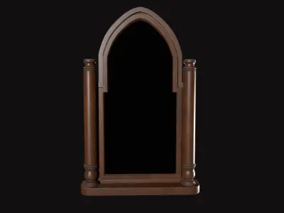 Medieval Wall Mirror V01 Low-poly 3D model