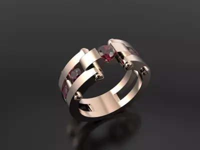 Unique ring like Cartier 3D print model