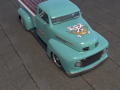 Ford Pickup Hot Rod 3D model