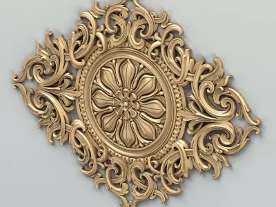 Round rosette 038 3D model
