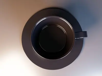 Cappuccino mug Free low-poly 3D model