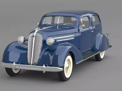 1936 chevrolet standard sedan 2 door 3D model