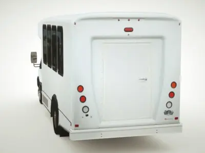 Generic Shuttle Bus v6 Low-poly 3D model