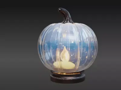 Jack-O-Lantern Pumpkin Lantern 3D Model Halloween 3D Printable  3D print model