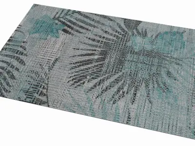 Tropical Fiery Carpets  Textures and material close up 3D model