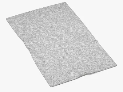 Mongolian fur rug phiolet 3D model