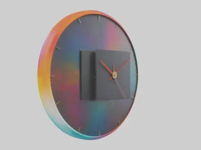Colorful Wall Clock model 3D model