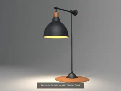Anthracite Lamps Set 3D Model Collection