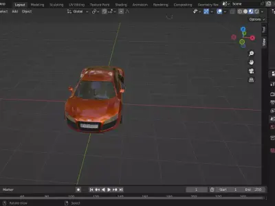 MID POLY  SPORT CAR  3D model