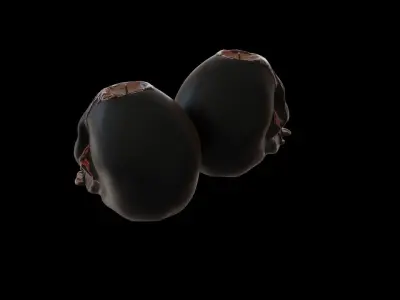 Halloween Bleeding Skull Candle 3D model