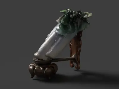Chinese  jadelite cabbage  Low-poly 3D model
