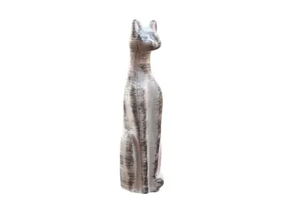 Statue - Cat Low-poly 3D model