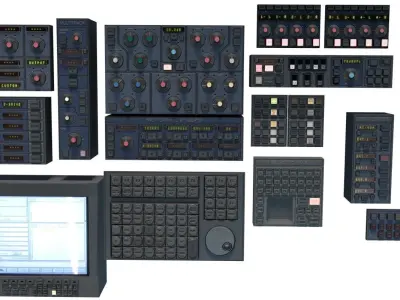 Modular Electronics Scenery Props Environment Pack Sci Fi  Low-poly 3D model