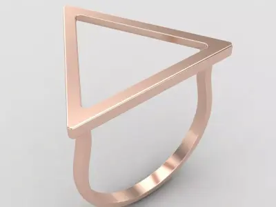 lightweight triangle minimal ring 112-MW 3D print model