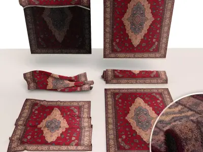 Carpet rug 002 3D model