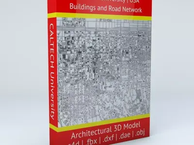 CALTECH University Buildings and Road Network 3D model