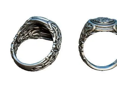 OVAL SIGNET RING 3D print model