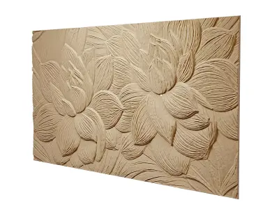 Modern Relief Wall Mural Decor CNC 3D Print 09 3D model