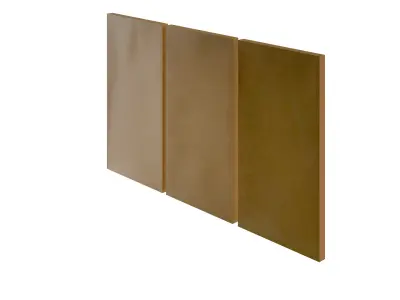 Abstract Turquoise Regalite 3-Piece Gold Framed Canvas Wall Art Low-poly 3D model