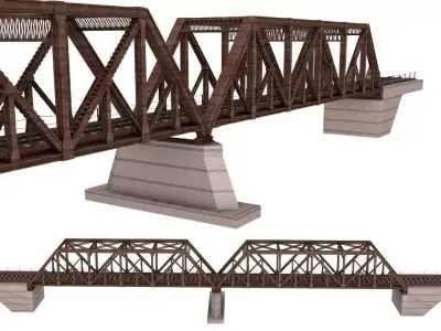 Railroad  Bridge 3D model