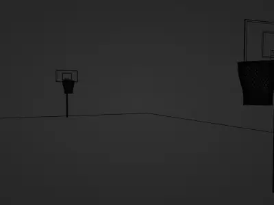 Basic Basketball Court Free low-poly 3D model