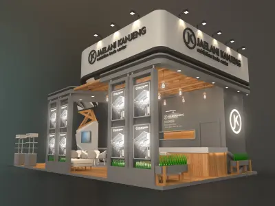 exhibition stand 72 sqm 3D model